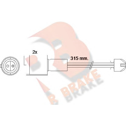 Photo Warning Contact, brake pad wear R BRAKE 610455RB