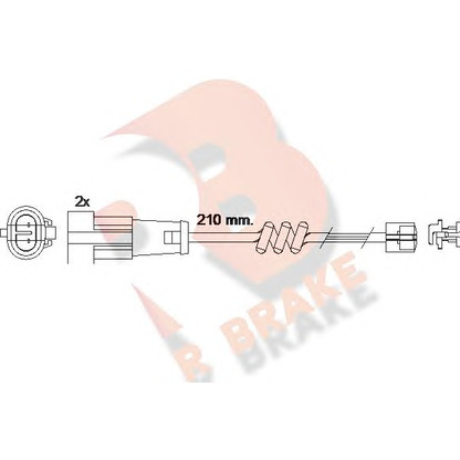 Photo Warning Contact, brake pad wear R BRAKE 610471RB