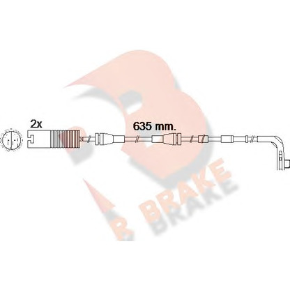 Zdjęcie Styk ostrzegwaczy, zużycie okładzin hamulcowych R BRAKE 610474RB