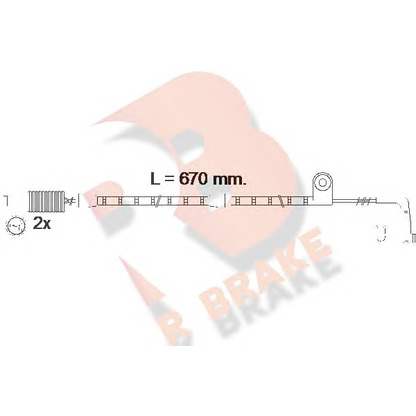 Photo Warning Contact, brake pad wear R BRAKE 610478RB