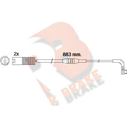Photo Warning Contact, brake pad wear R BRAKE 610480RB