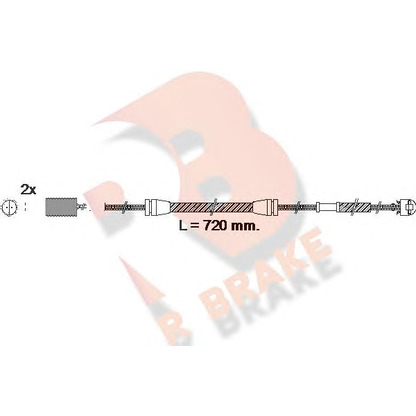 Foto Contacto de aviso, desgaste de los frenos R BRAKE 610498RB