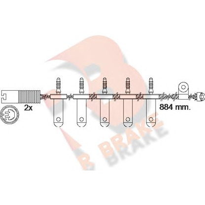 Photo Warning Contact, brake pad wear R BRAKE 610500RB