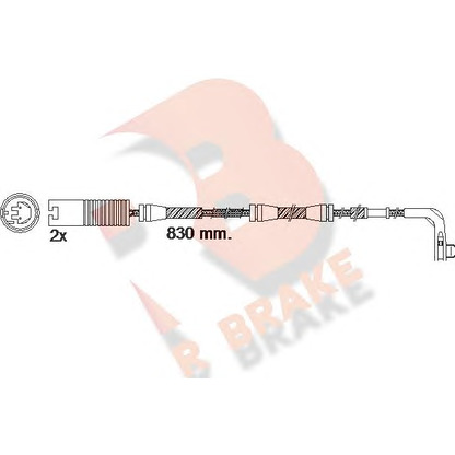 Photo Warning Contact, brake pad wear R BRAKE 610503RB