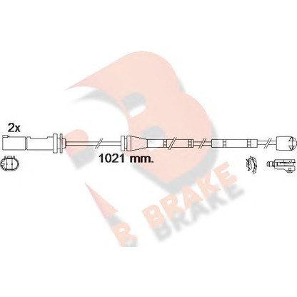 Photo Warning Contact, brake pad wear R BRAKE 610554RB