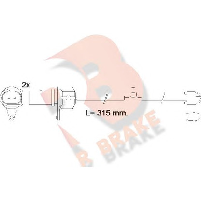 Photo Warning Contact, brake pad wear R BRAKE 610569RB