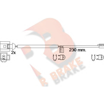 Photo Warning Contact, brake pad wear R BRAKE 610611RB