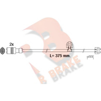 Zdjęcie Styk ostrzegwaczy, zużycie okładzin hamulcowych R BRAKE 610615RB