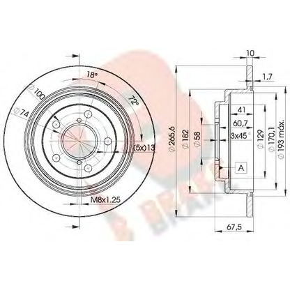 Zdjęcie Tarcza hamulcowa R BRAKE 78RBD20034