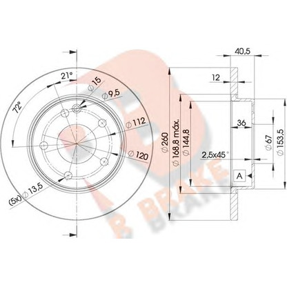 Фото Тормозной диск R BRAKE 78RBD20112