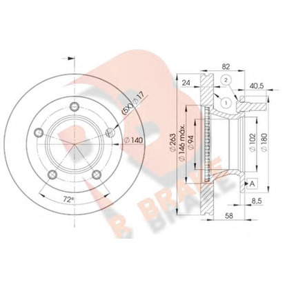 Photo Disque de frein R BRAKE 78RBD10180