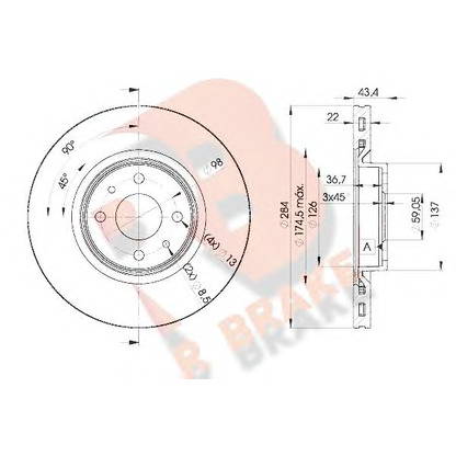 Foto Disco  freno R BRAKE 78RBD20356