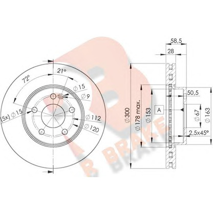 Foto Disco  freno R BRAKE 78RBD20415