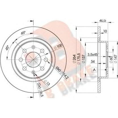 Zdjęcie Tarcza hamulcowa R BRAKE 78RBD20592