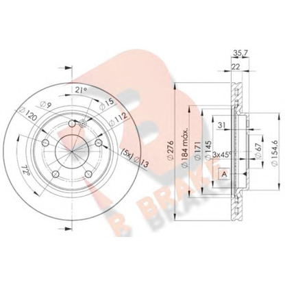 Zdjęcie Tarcza hamulcowa R BRAKE 78RBD20612