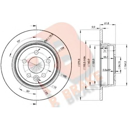 Фото Тормозной диск R BRAKE 78RBD20847