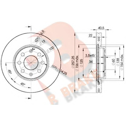 Photo Brake Disc R BRAKE 78RBD20920