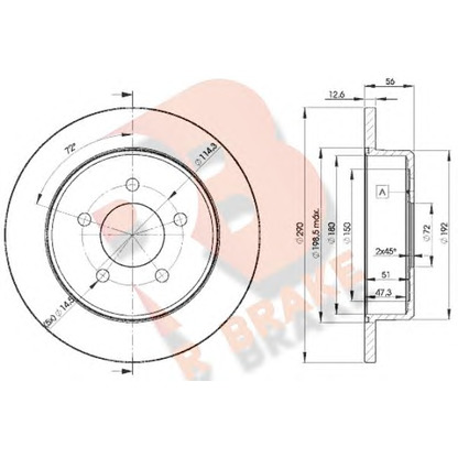 Фото Тормозной диск R BRAKE 78RBD21023