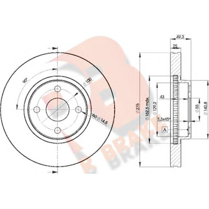 Foto Disco  freno R BRAKE 78RBD21320