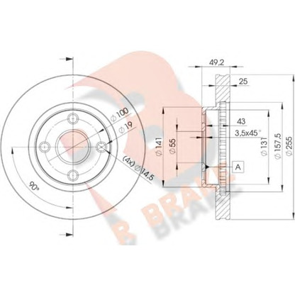 Фото Тормозной диск R BRAKE 78RBD21330