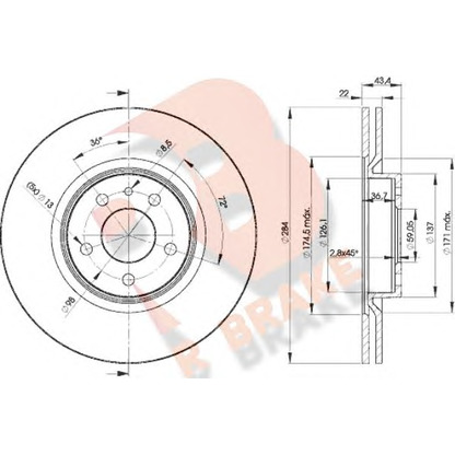 Фото Тормозной диск R BRAKE 78RBD21548