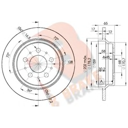 Фото Тормозной диск R BRAKE 78RBD11674