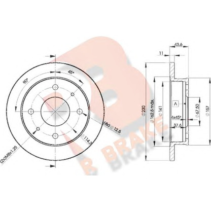 Photo Brake Disc R BRAKE 78RBD22000