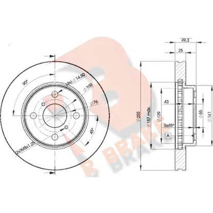 Zdjęcie Tarcza hamulcowa R BRAKE 78RBD22100