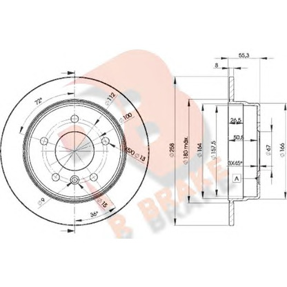 Photo Brake Disc R BRAKE 78RBD22113