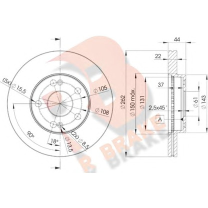 Photo Disque de frein R BRAKE 78RBD22233