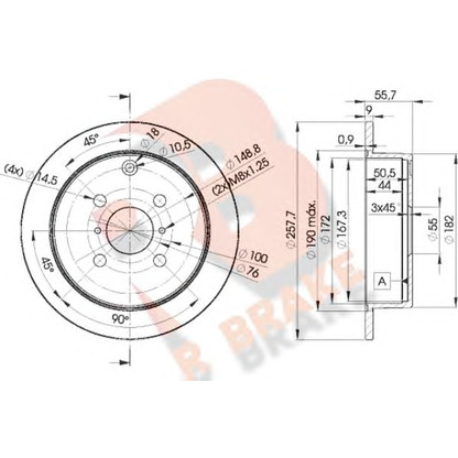 Foto Disco  freno R BRAKE 78RBD22251