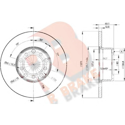 Foto Disco  freno R BRAKE 78RBD22780