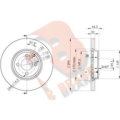 Foto Disco  freno R BRAKE 78RBD22892