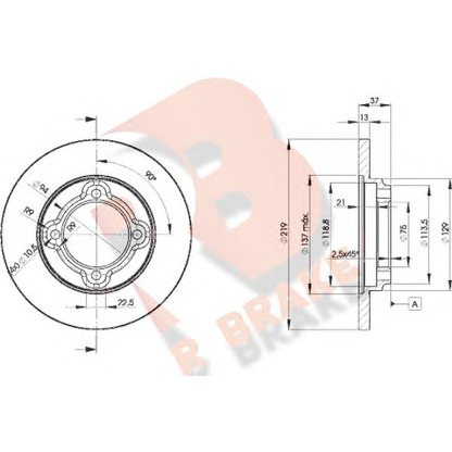 Foto Disco  freno R BRAKE 78RBD23252