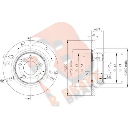 Zdjęcie Tarcza hamulcowa R BRAKE 78RBD23406