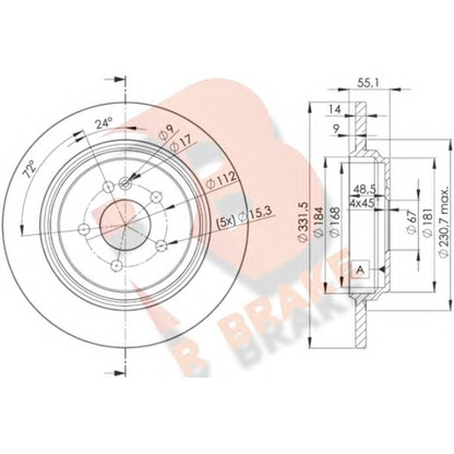 Zdjęcie Tarcza hamulcowa R BRAKE 78RBD23505