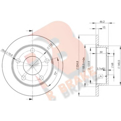 Photo Disque de frein R BRAKE 78RBD23634