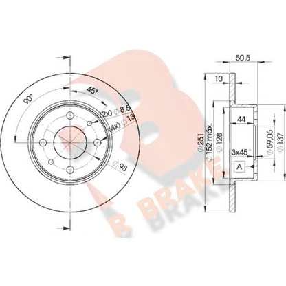 Photo Disque de frein R BRAKE 78RBD24070