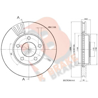 Фото Тормозной диск R BRAKE 78RBD24093