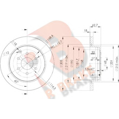 Zdjęcie Tarcza hamulcowa R BRAKE 78RBD24203