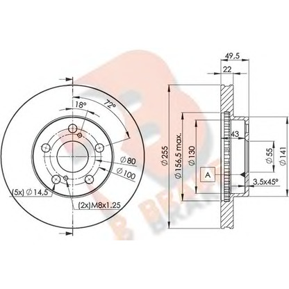 Photo Disque de frein R BRAKE 78RBD24413