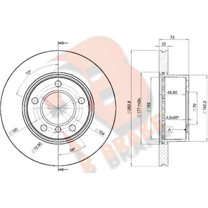 Zdjęcie Tarcza hamulcowa R BRAKE 78RBD24629