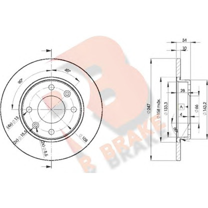 Фото Тормозной диск R BRAKE 78RBD24689