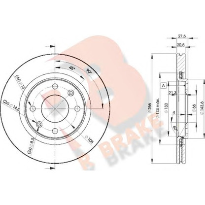 Photo Disque de frein R BRAKE 78RBD24697