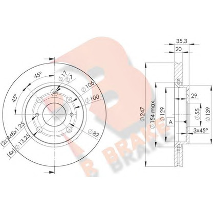 Photo Disque de frein R BRAKE 78RBD24700