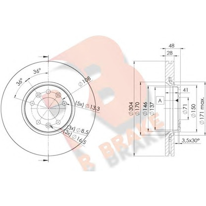 Фото Тормозной диск R BRAKE 78RBD24755