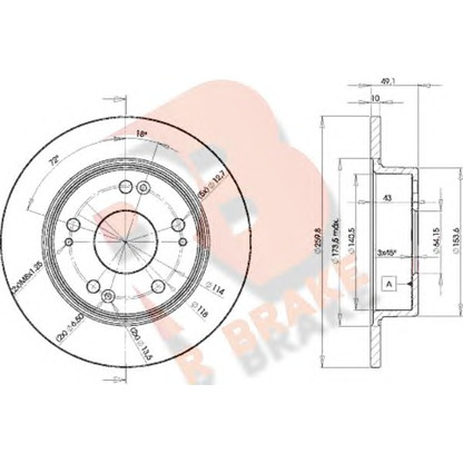 Photo Disque de frein R BRAKE 78RBD25252