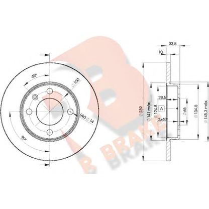 Zdjęcie Tarcza hamulcowa R BRAKE 78RBD25304