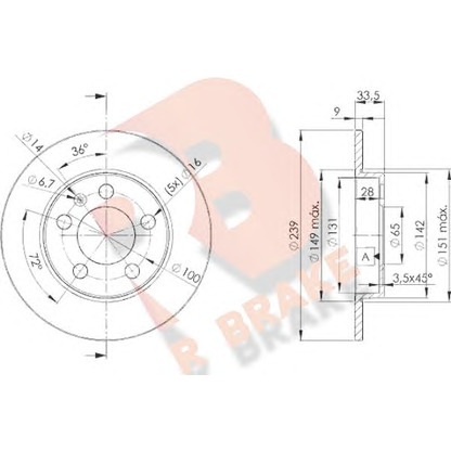 Foto Disco de freno R BRAKE 78RBD25311