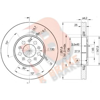 Foto Disco de freno R BRAKE 78RBD25604